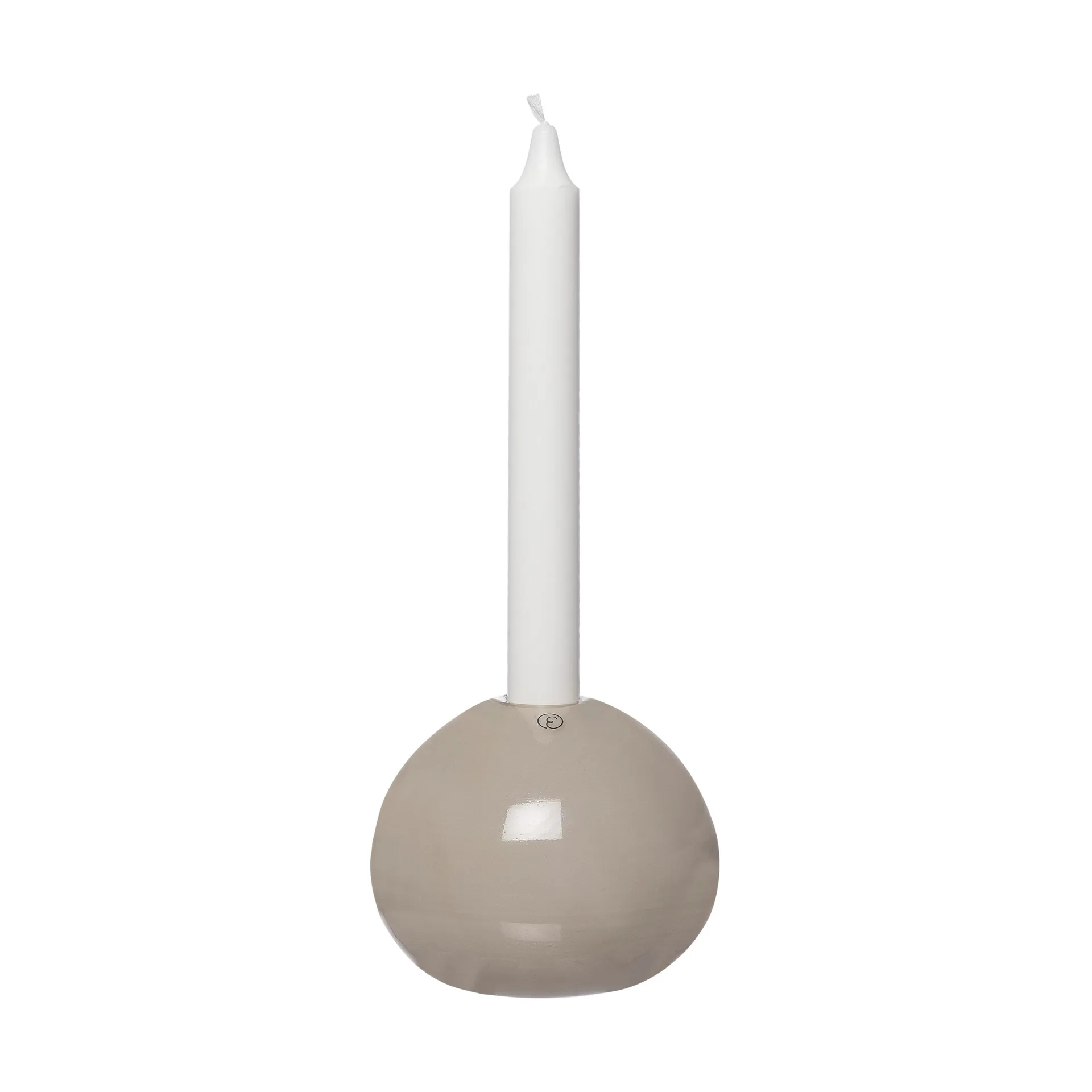 Ernst candle holder glass Ø11 cm, Beige ERNST