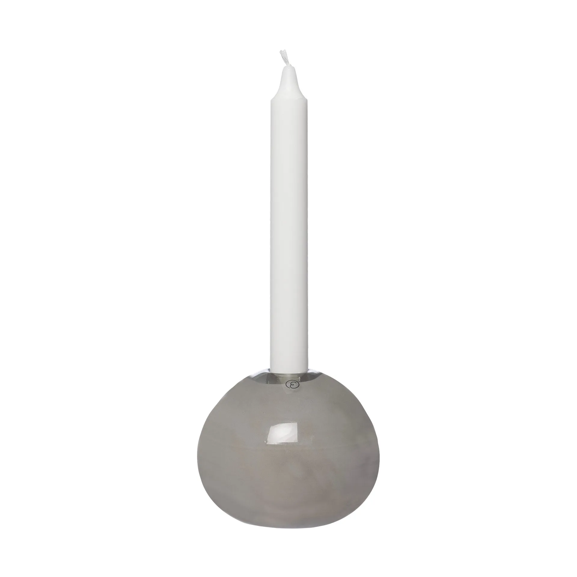 Ernst candle holder glass Ø11 cm, Grey ERNST