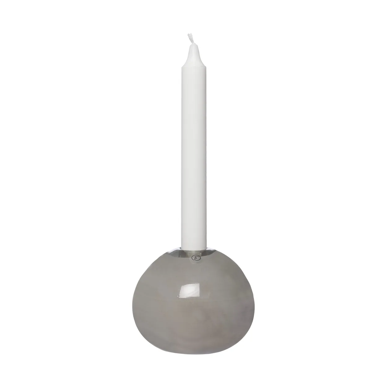 Ernst candle holder glass o11 cm Grey | Scandinavian Design | Candle holders | Grey