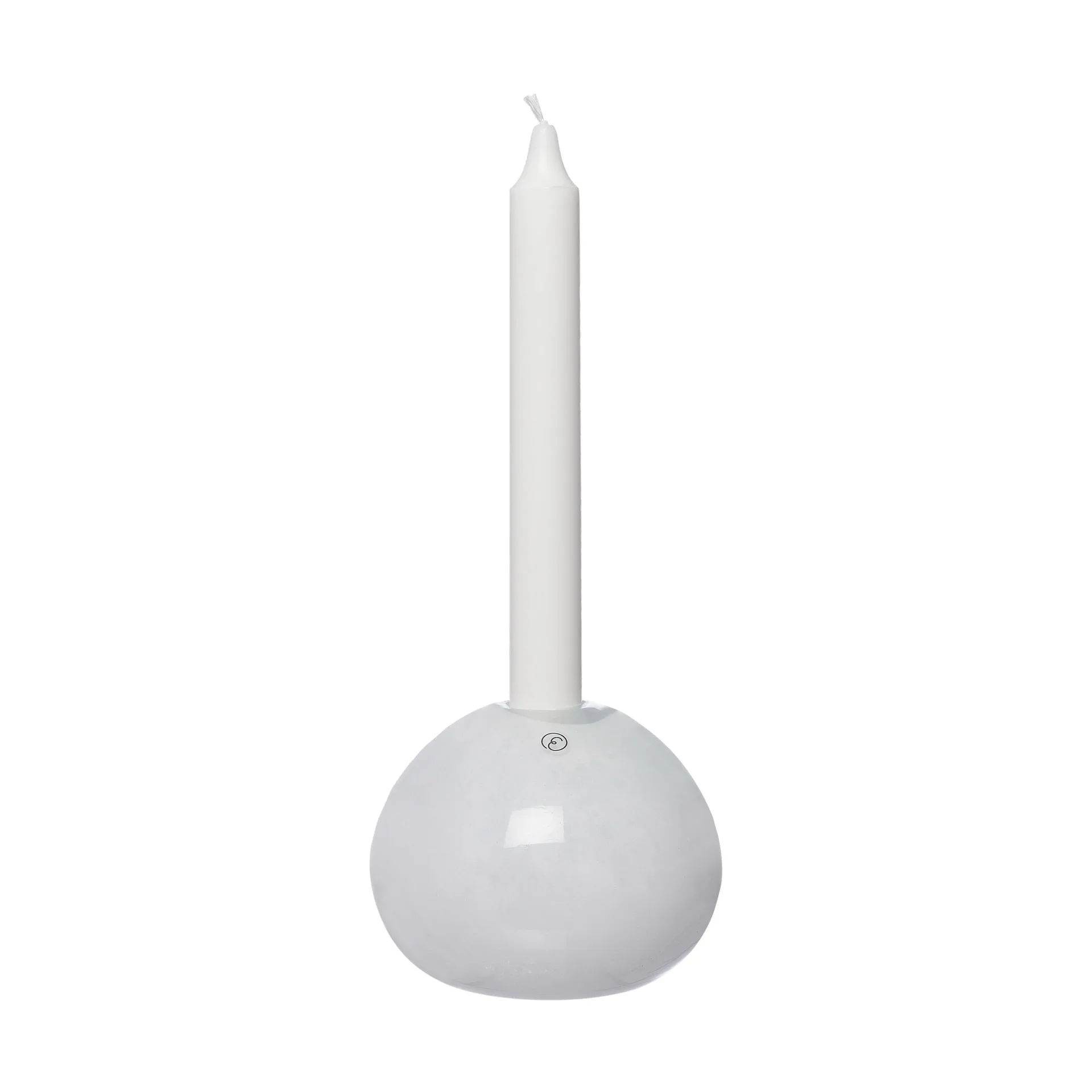 Ernst candle holder glass Ø11 cm, White ERNST