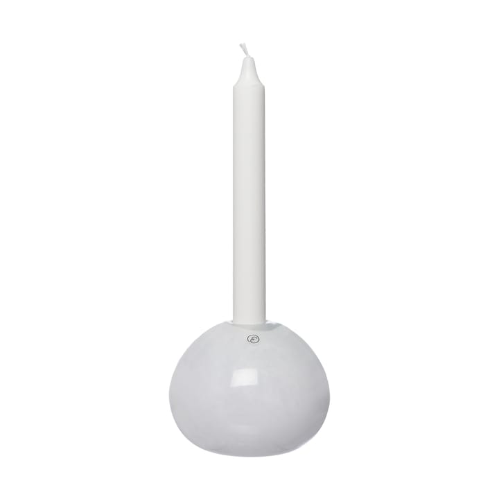 Ernst candle holder glass Ø11 cm - White - ERNST