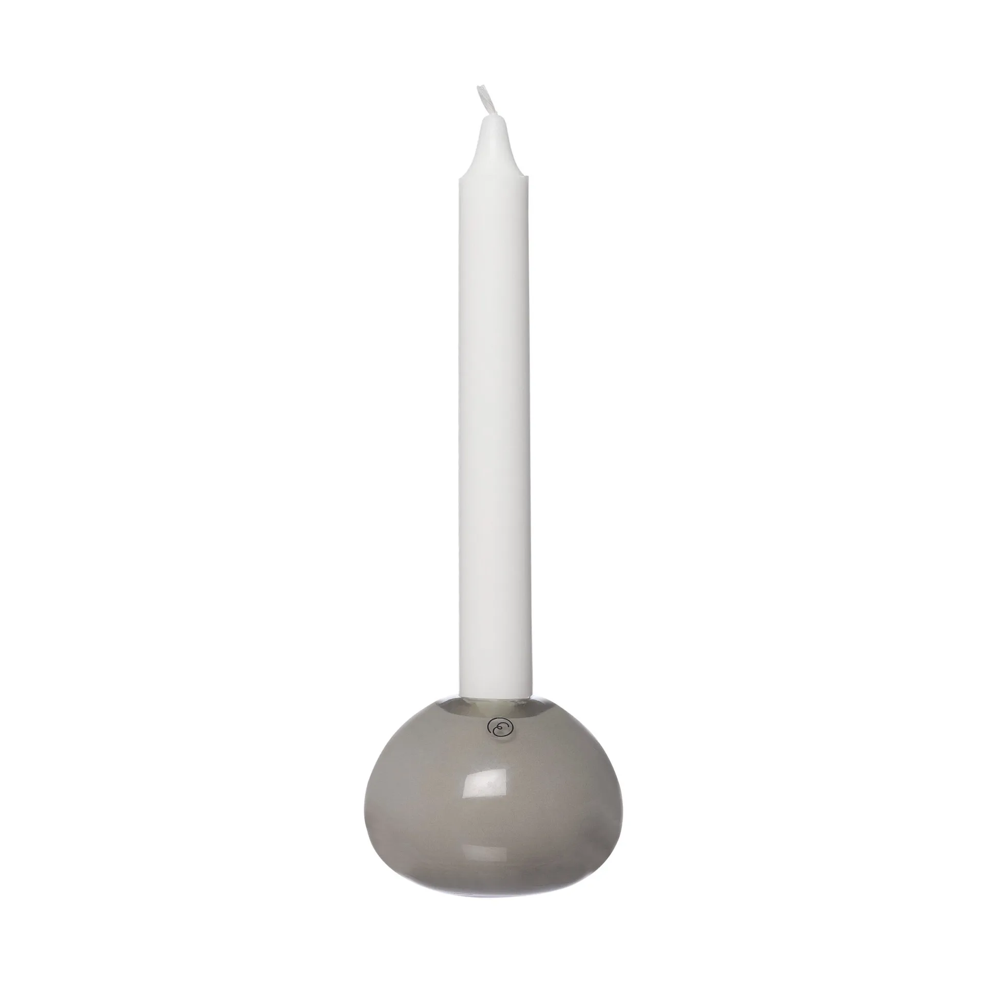 Ernst candle holder glass Ø7.5 cm, Grey ERNST
