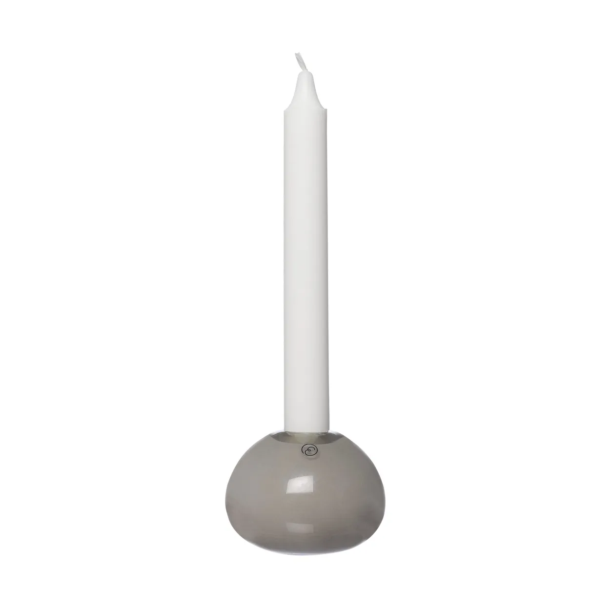 Ernst candle holder glass o7.5 cm Grey | Scandinavian Design | Candle holders | Grey
