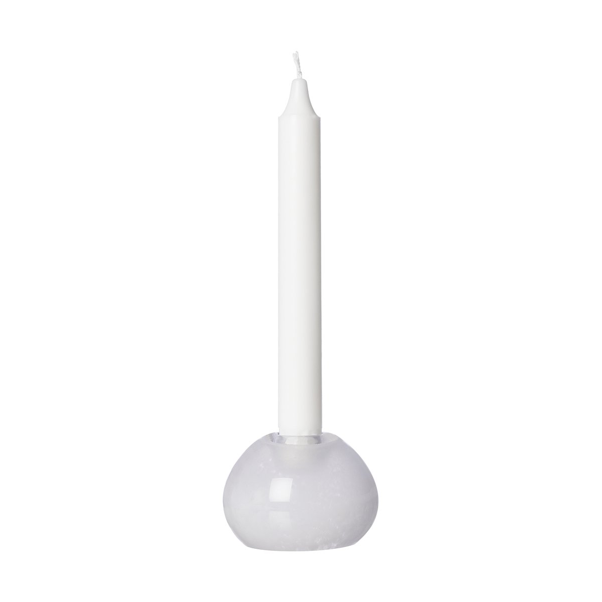 ERNST Ernst candle holder glass Ø7.5 cm White | Scandinavian Design | Candle holders | White