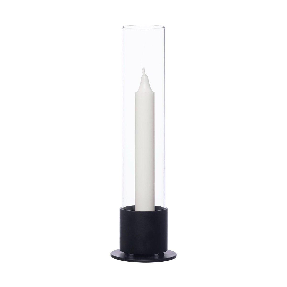 Ernst candle holder glass cylinder o7.5 cm Black | Scandinavian Design | Candle holders | Black