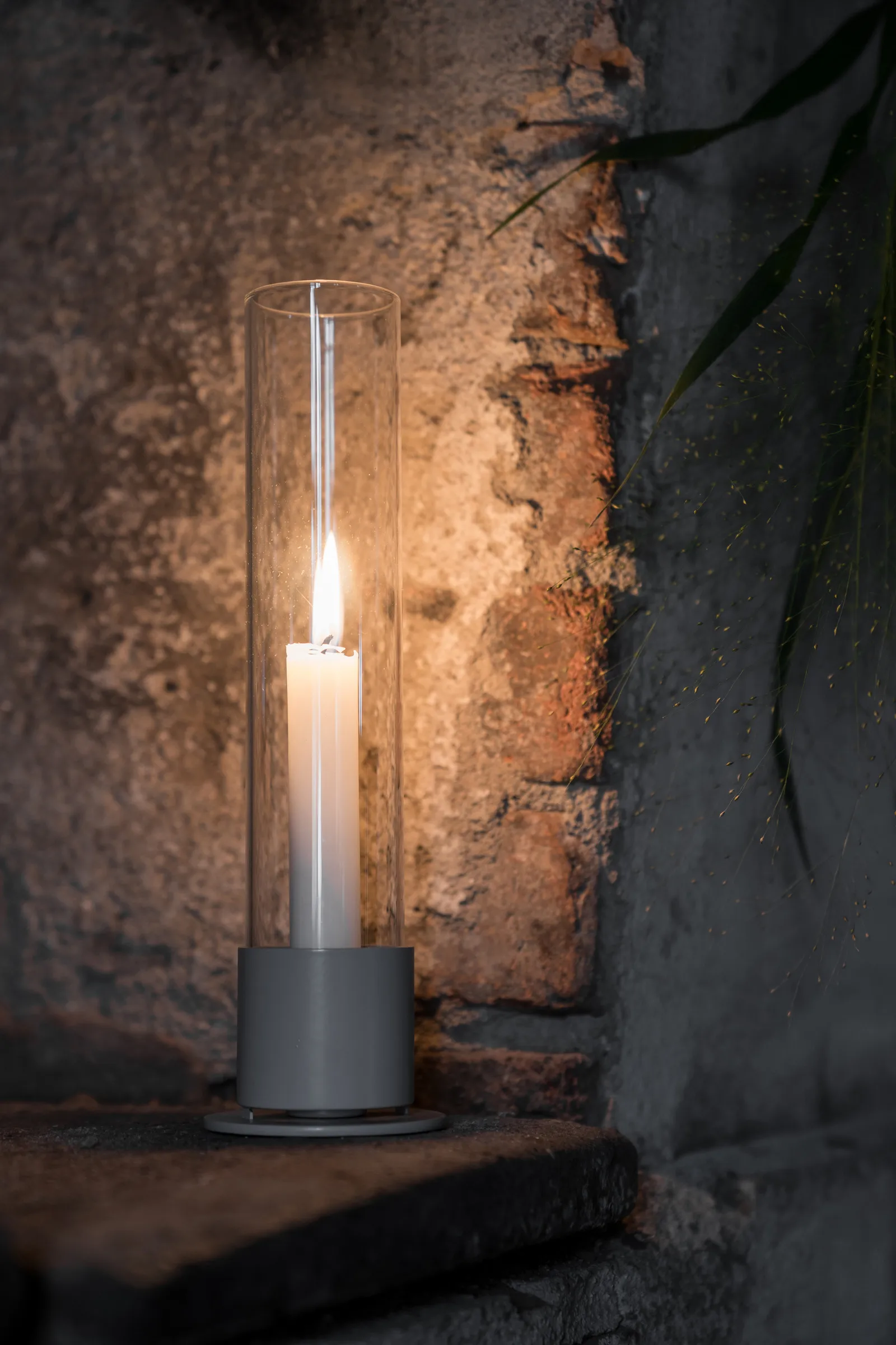 Ernst candle holder glass cylinder Ø7.5 cm, Mole ERNST