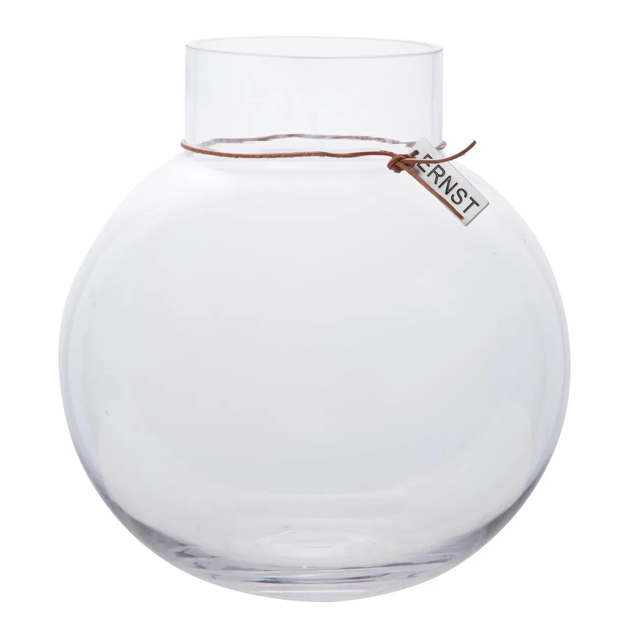 Ernst candle holder round H10cm o9cm clear | Scandinavian Design | Tea light holders, lanterns & candle dishes | Transparent