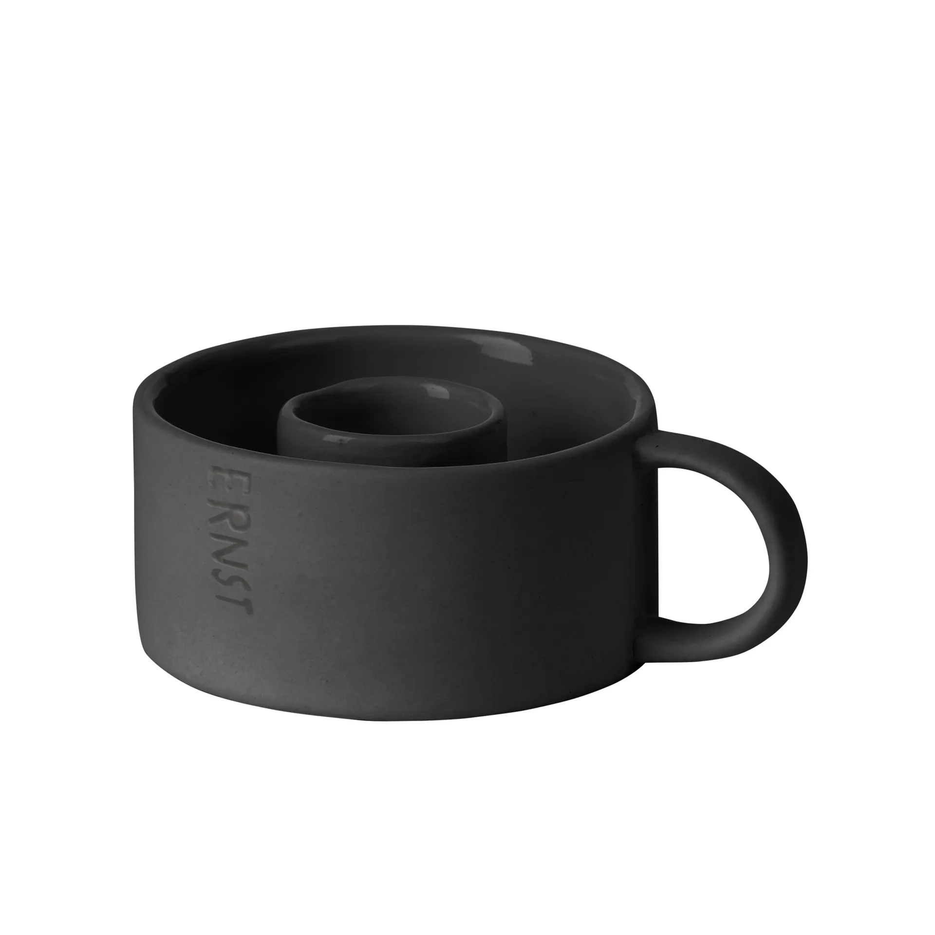 Ernst candle holder with handle, dark grey ERNST