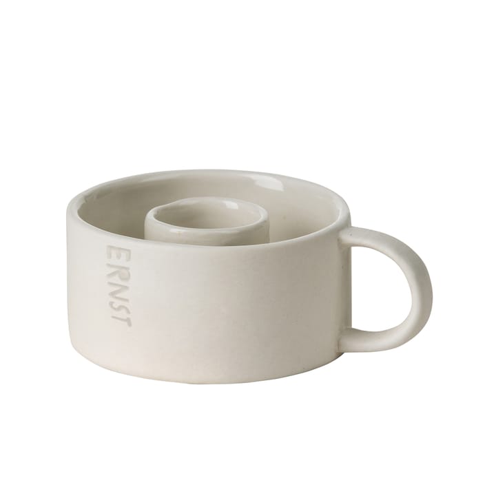 Ernst candle holder with handle, white ERNST