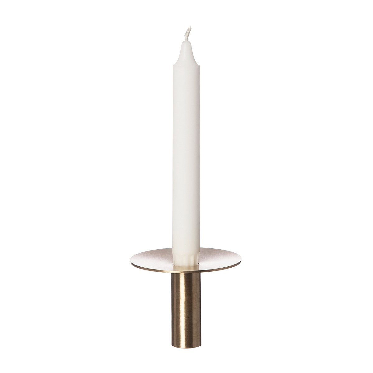 Ernst candle sticks brushed brass o9.2 cm 7 cm | Scandinavian Design | Candle holders | Gold-coloured