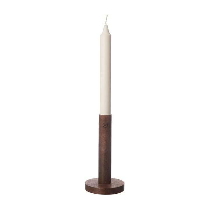 Ernst candle sticks made of wood 15 cm - Dark brown - ERNST