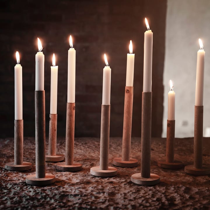 Ernst candle sticks made of wood 25 cm - nature - ERNST