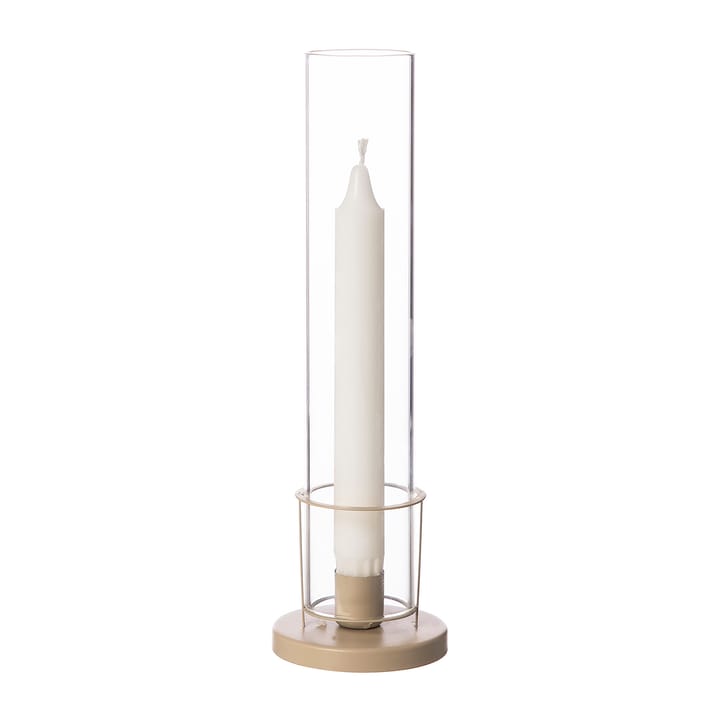 Ernst candle sticks smal glass cylinder - Beige - ERNST