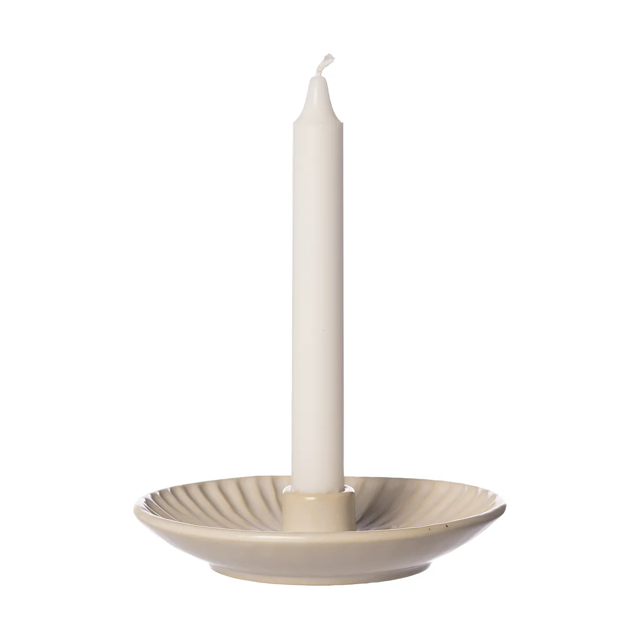 Ernst candle tray-candlestick Natural white | Scandinavian Design | Tea light holders, lanterns & candle dishes | Beige
