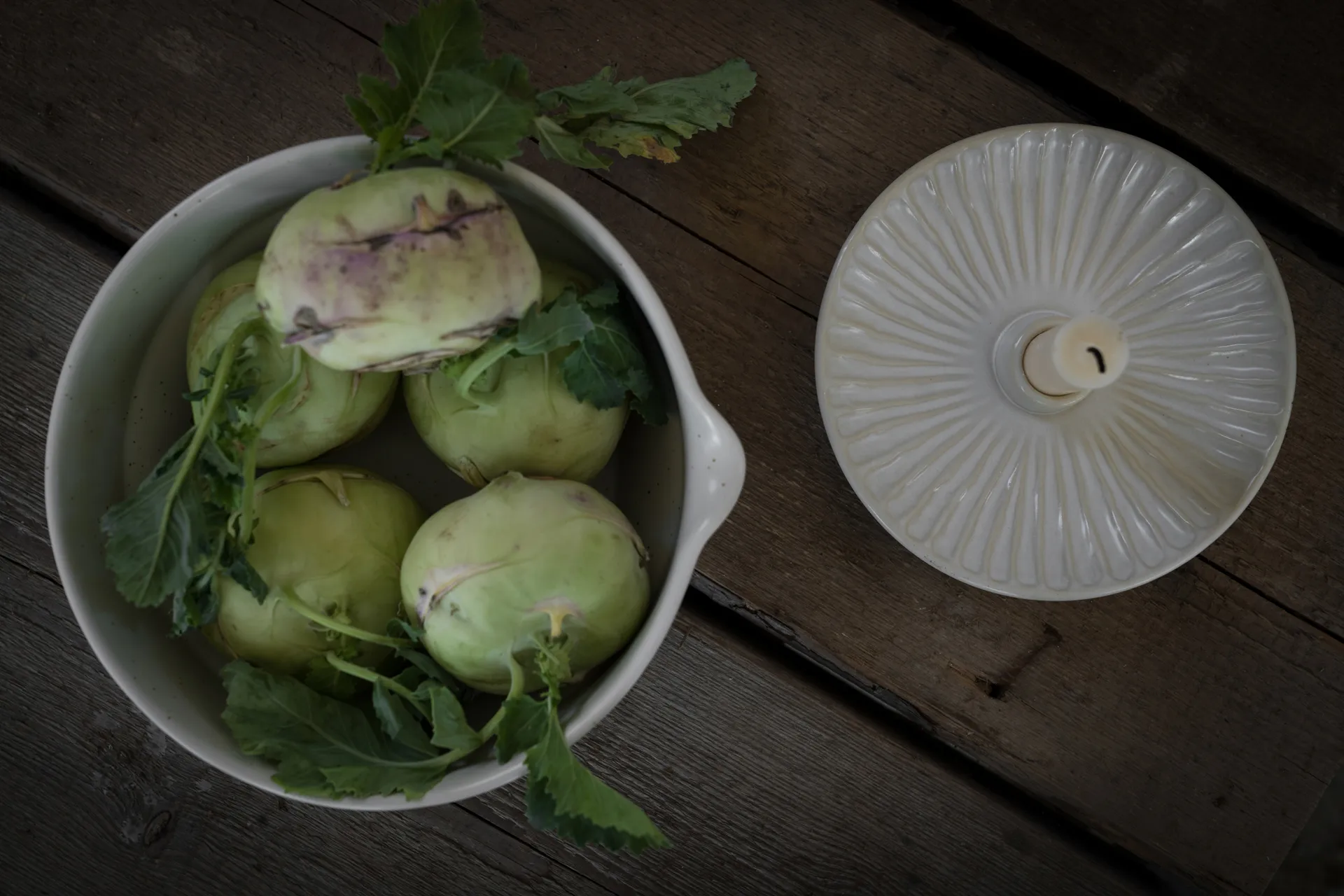 Ernst candle tray-candlestick, Natural white ERNST