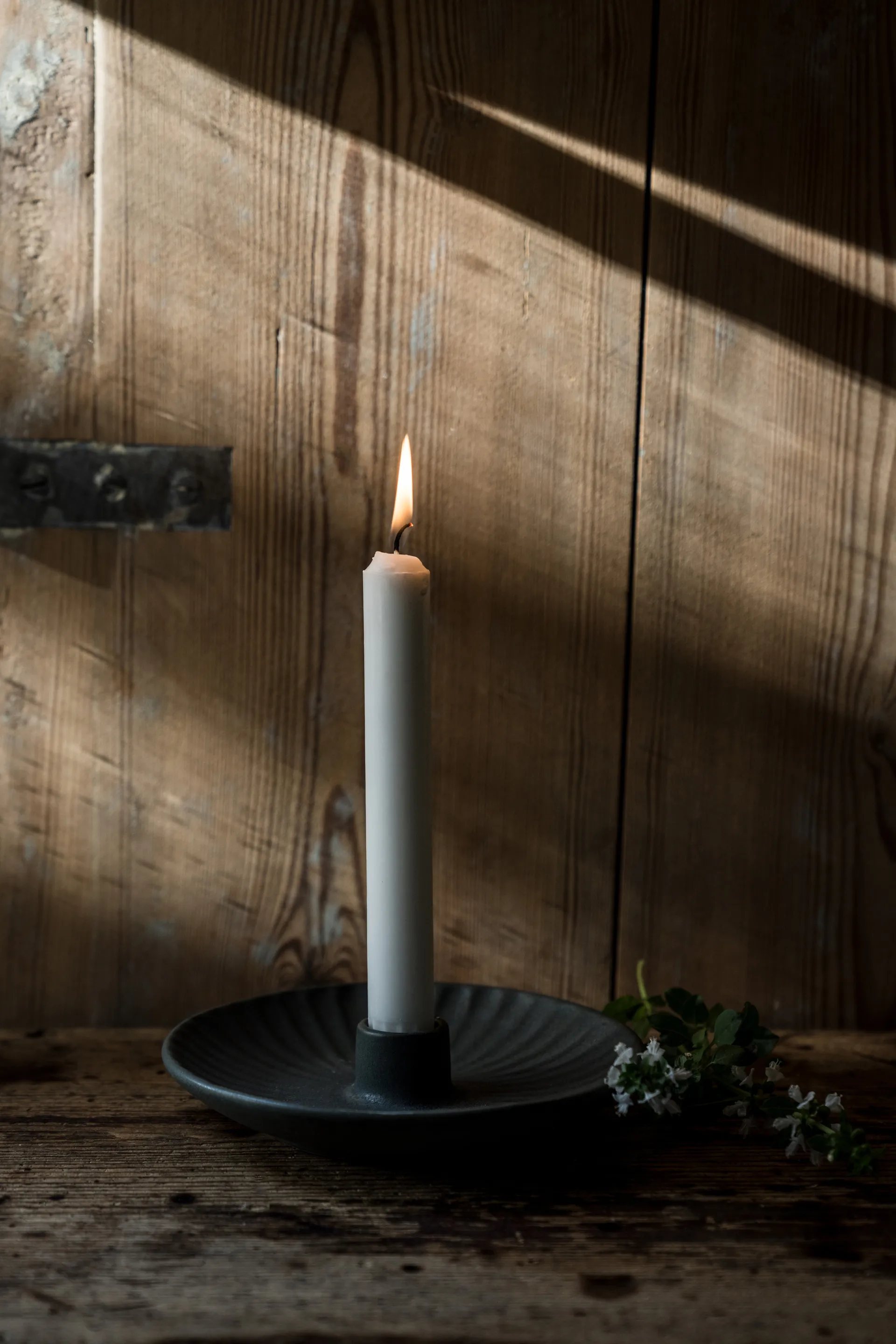 Ernst candle tray-candlestick, Petrol ERNST