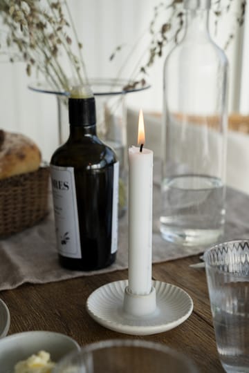 Ernst candleholder Ø10.5x3.5 cm - White - ERNST