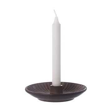 Ernst candlestick Ø16x3.5 cm - Brown-beige - ERNST
