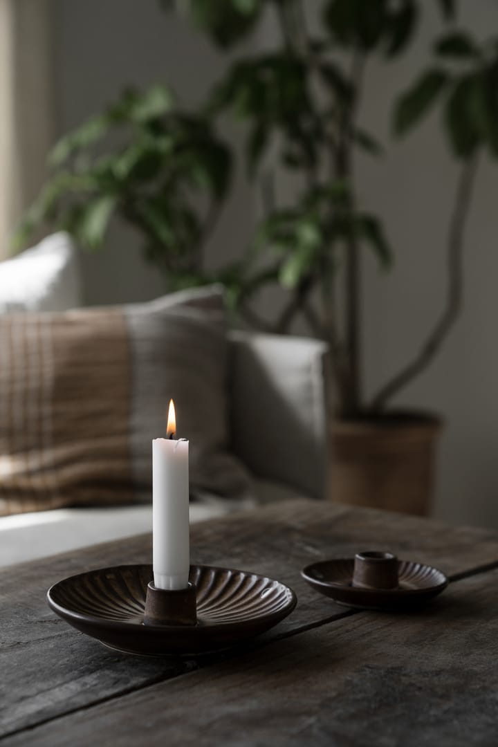 Ernst candlestick Ø16x3.5 cm, Brown-beige ERNST