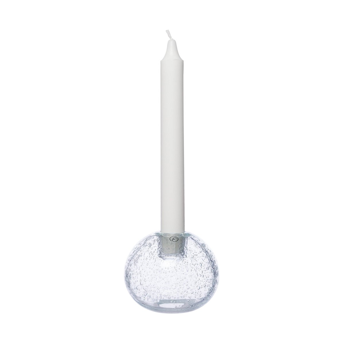 Ernst candlestick glass o9 cm Bubbles | Scandinavian Design | Candle holders | Transparent