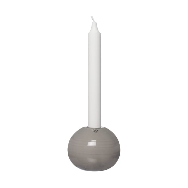 Ernst candlestick glass Ø9 cm - Grey - ERNST
