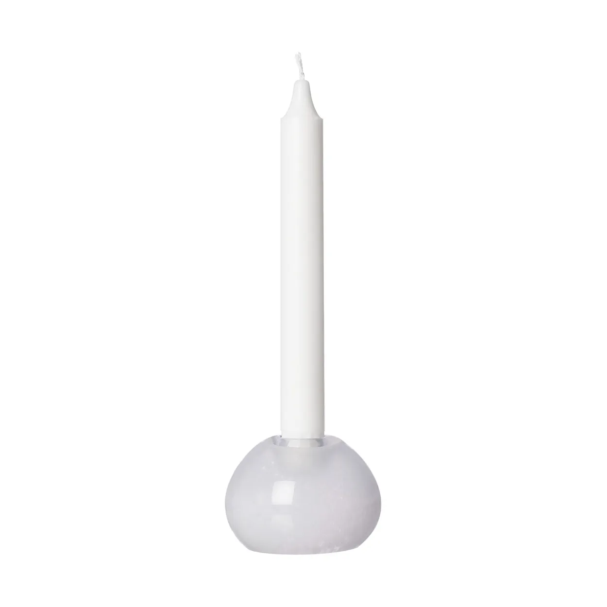 Ernst candlestick glass o9 cm White | Scandinavian Design | Candle holders | White