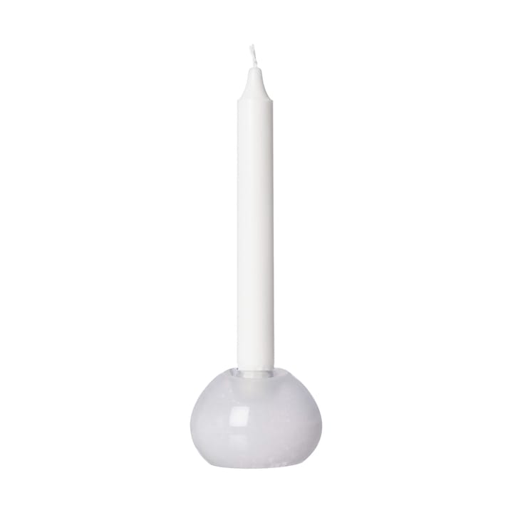 Ernst candlestick glass Ø9 cm - White - ERNST