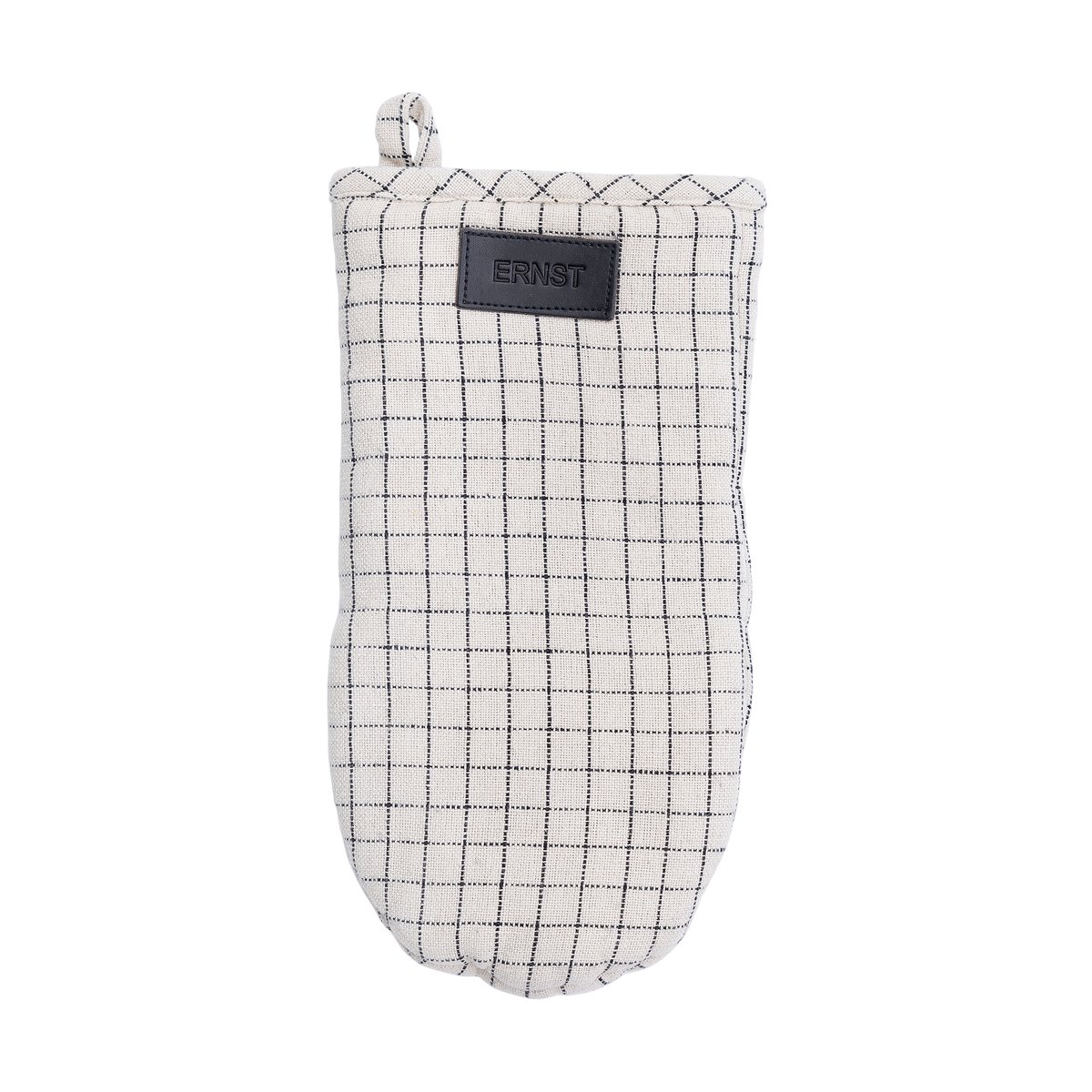 Ernst checkered oven mitt Checkered nature-black | Scandinavian Design | Oven mitts, gloves & pot holders | Beige