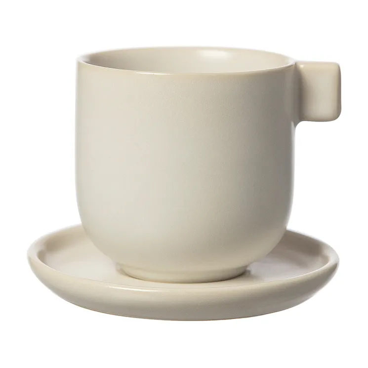 Ernst coffee cup with saucer 8.5 cm White sand | Scandinavian Design | Coffee cups | White