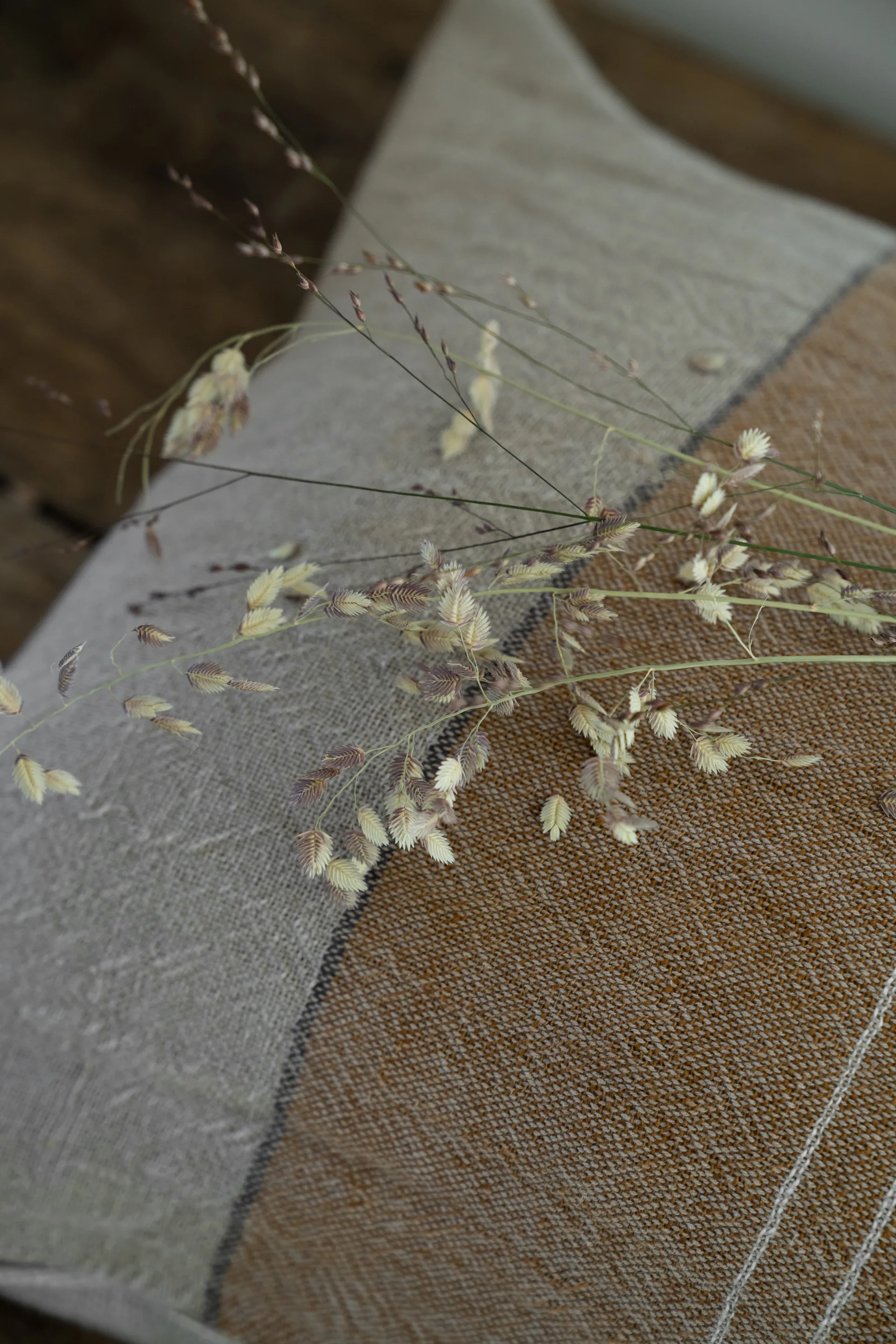 Ernst cushion cover half-linen 40x60 cm, Caramel-natural ERNST