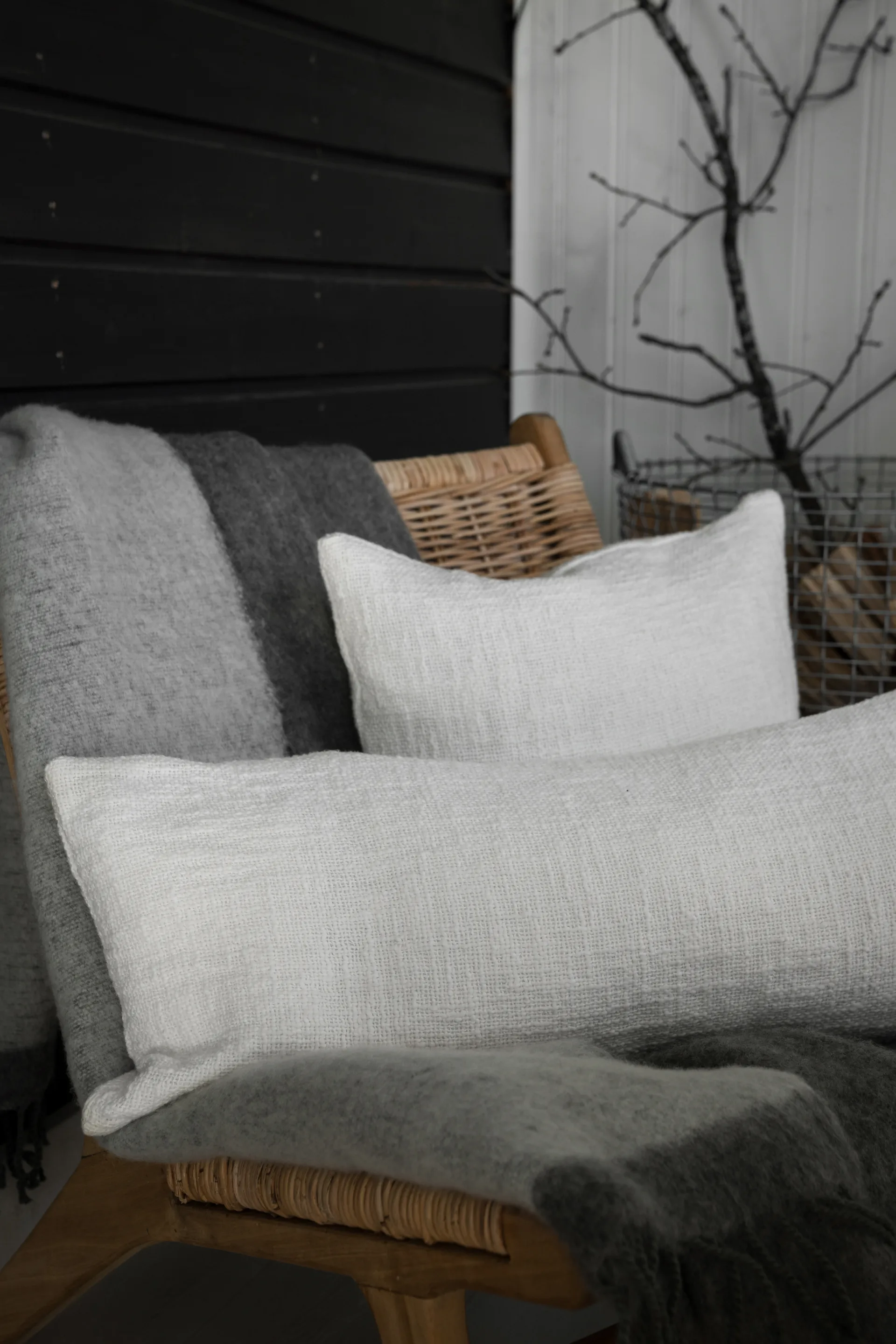 Ernst cushion cover, White, 30x70 cm ERNST