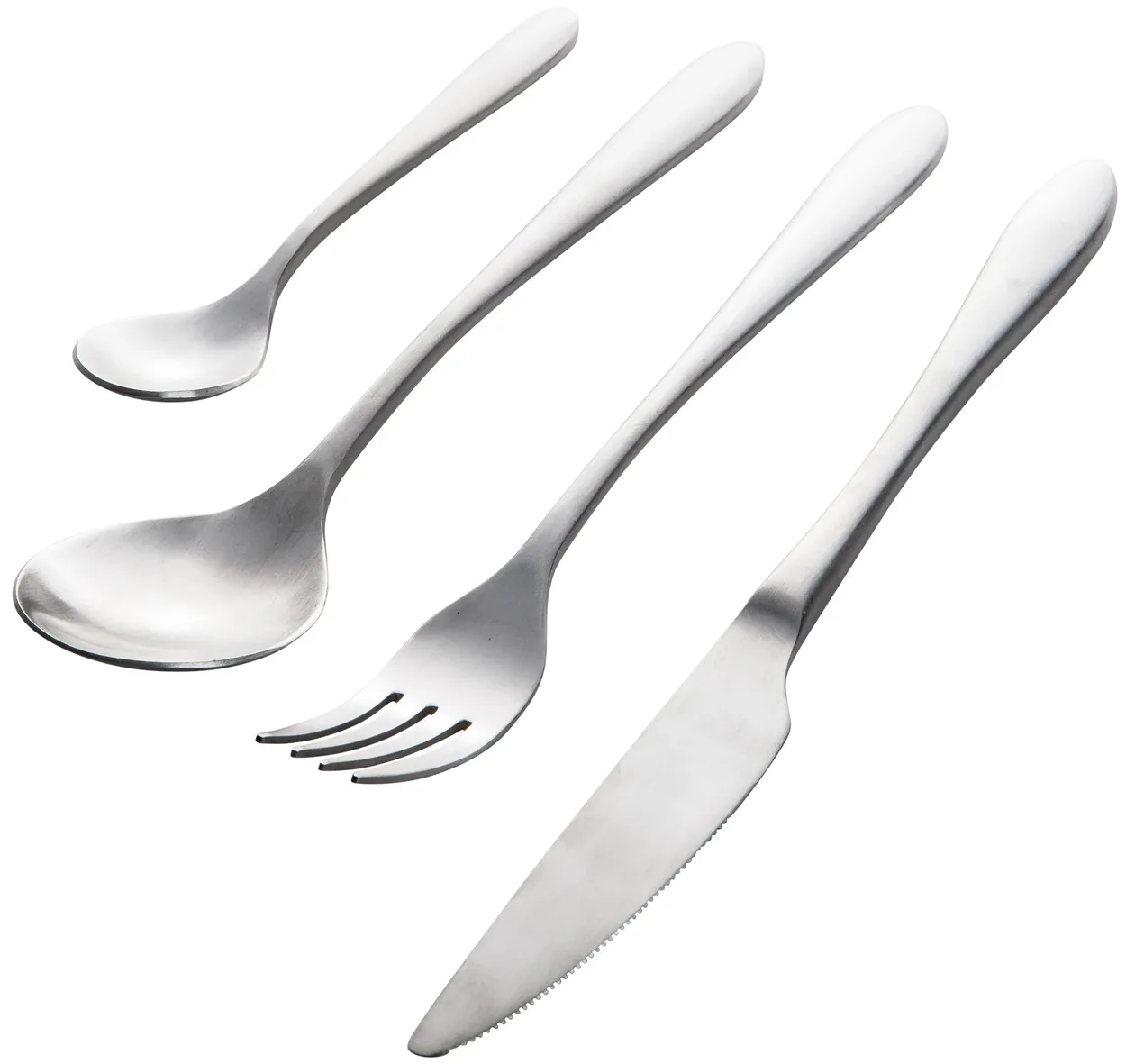 Ernst cutlery set matte finish 16 pieces | Scandinavian Design | Cutlery sets | Silver-coloured