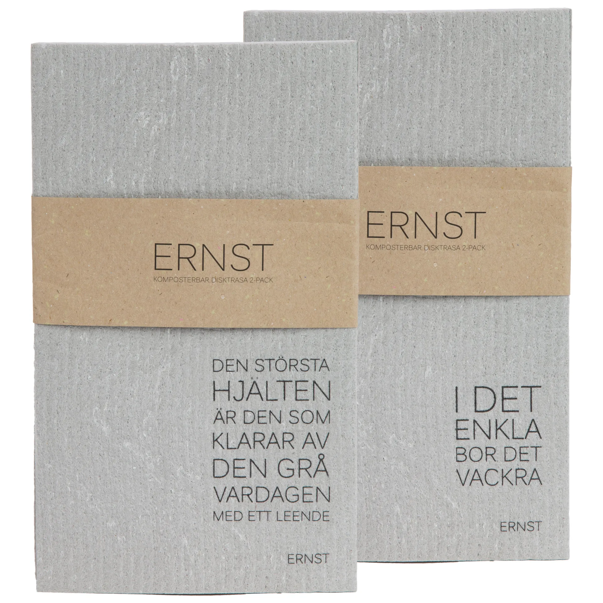 Ernst dish cloth 2-pack, 15x25cm, grey ERNST