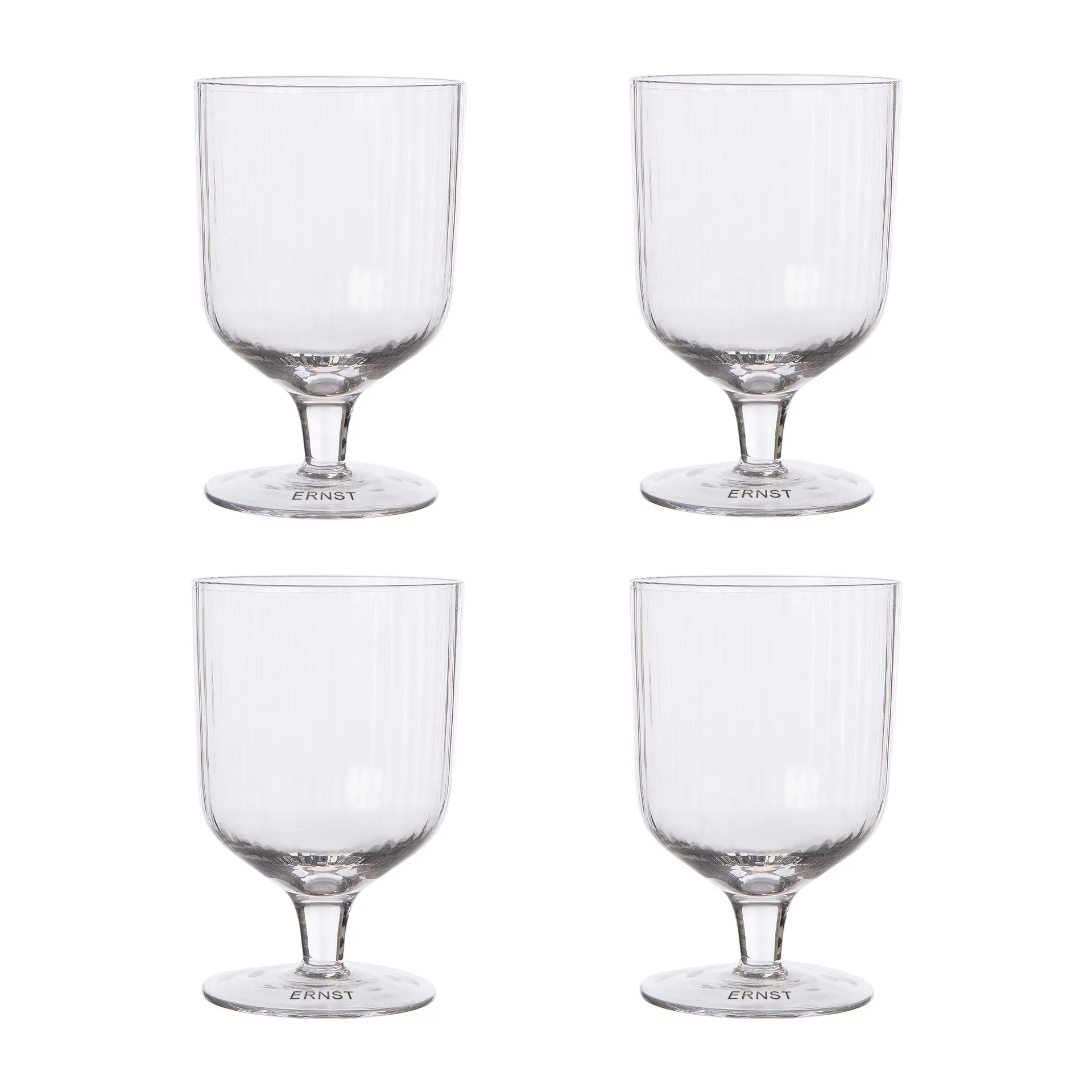 Ernst drinking glass on foot 4-pack, Clear ERNST