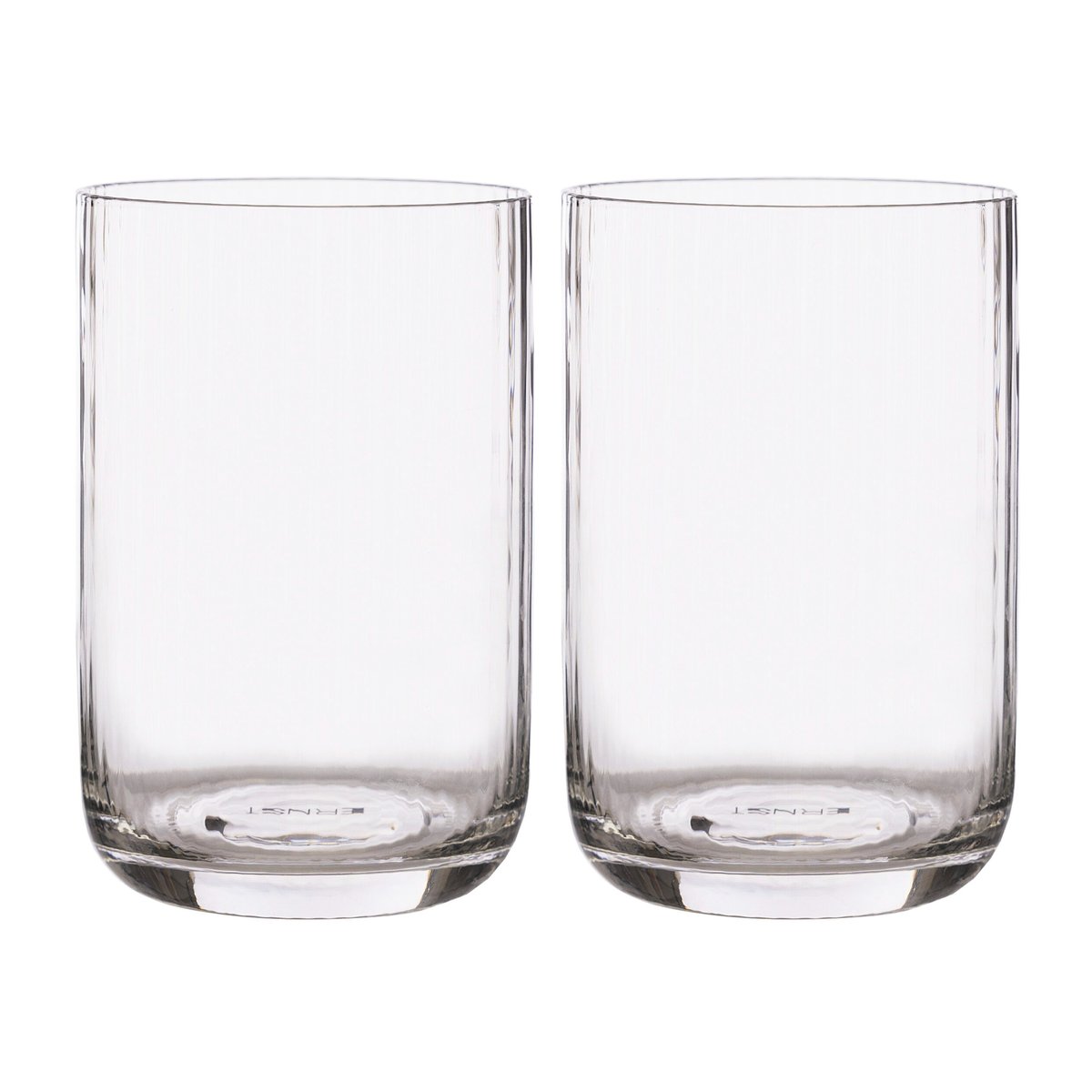 Ernst drinking glass ribbed 2-pack 50 cl | Scandinavian Design | Drinking glasses & tumblers | Transparent