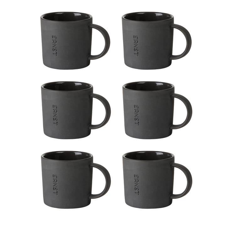 Ernst espresso cup stoneware 6-pack - dark grey - ERNST