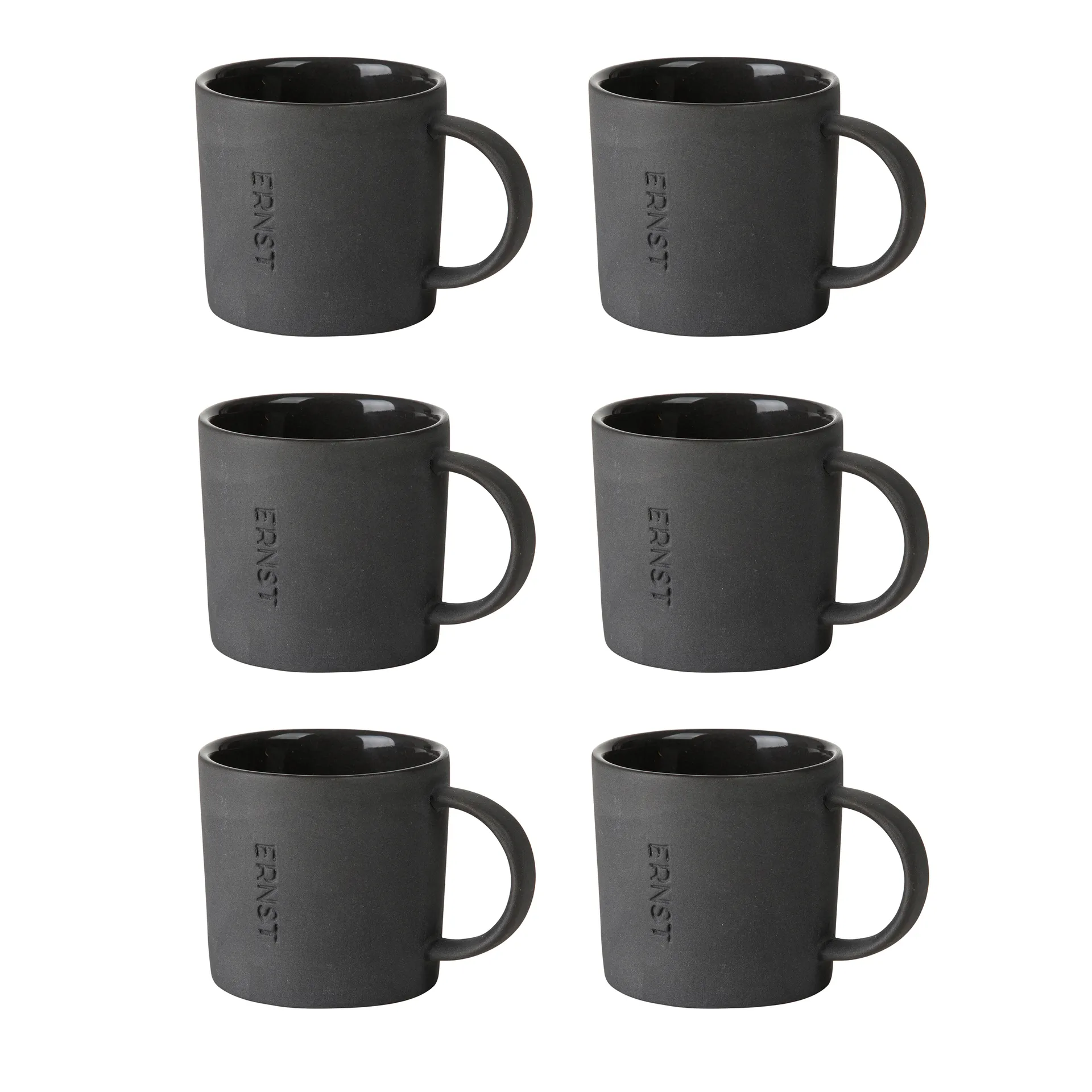 Ernst espresso cup stoneware 6-pack, dark grey ERNST