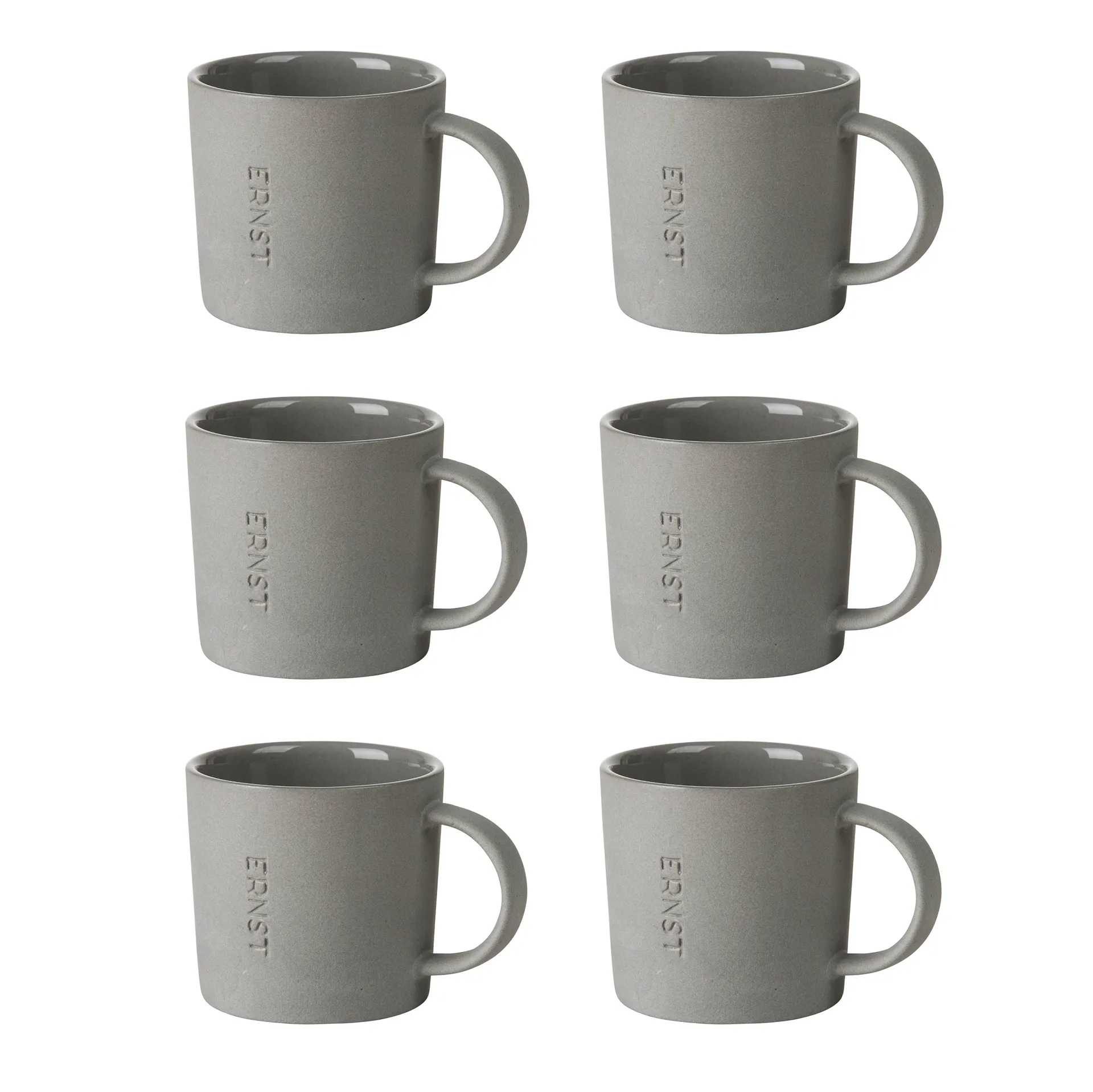 Ernst espresso cup stoneware 6-pack, grey ERNST