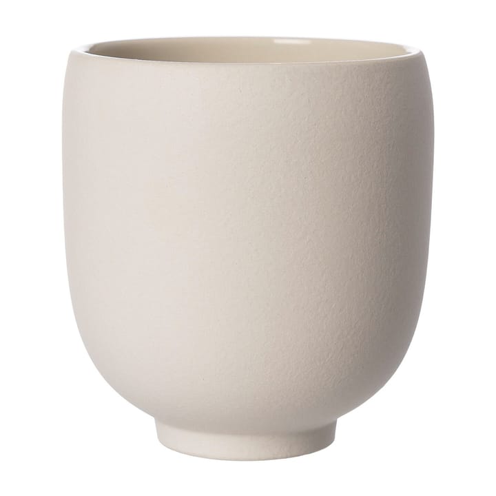 Ernst flower pot on foot natural white - H15 cm Ø14 cm - ERNST