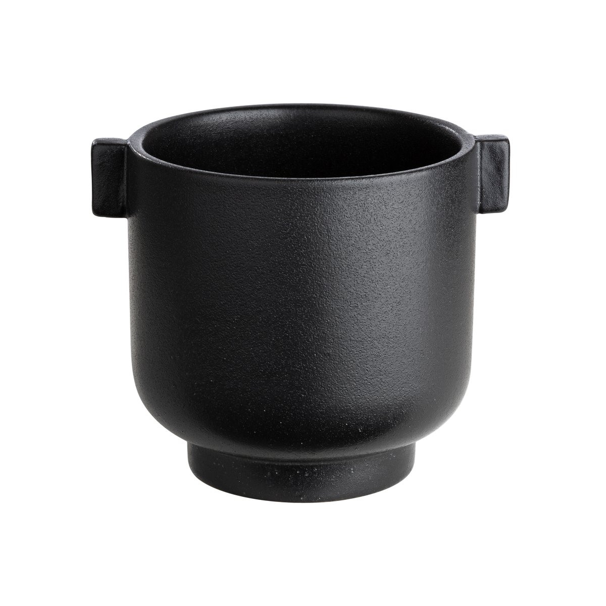 ERNST Ernst flower pot with handle black h14 cm Ø14 cm