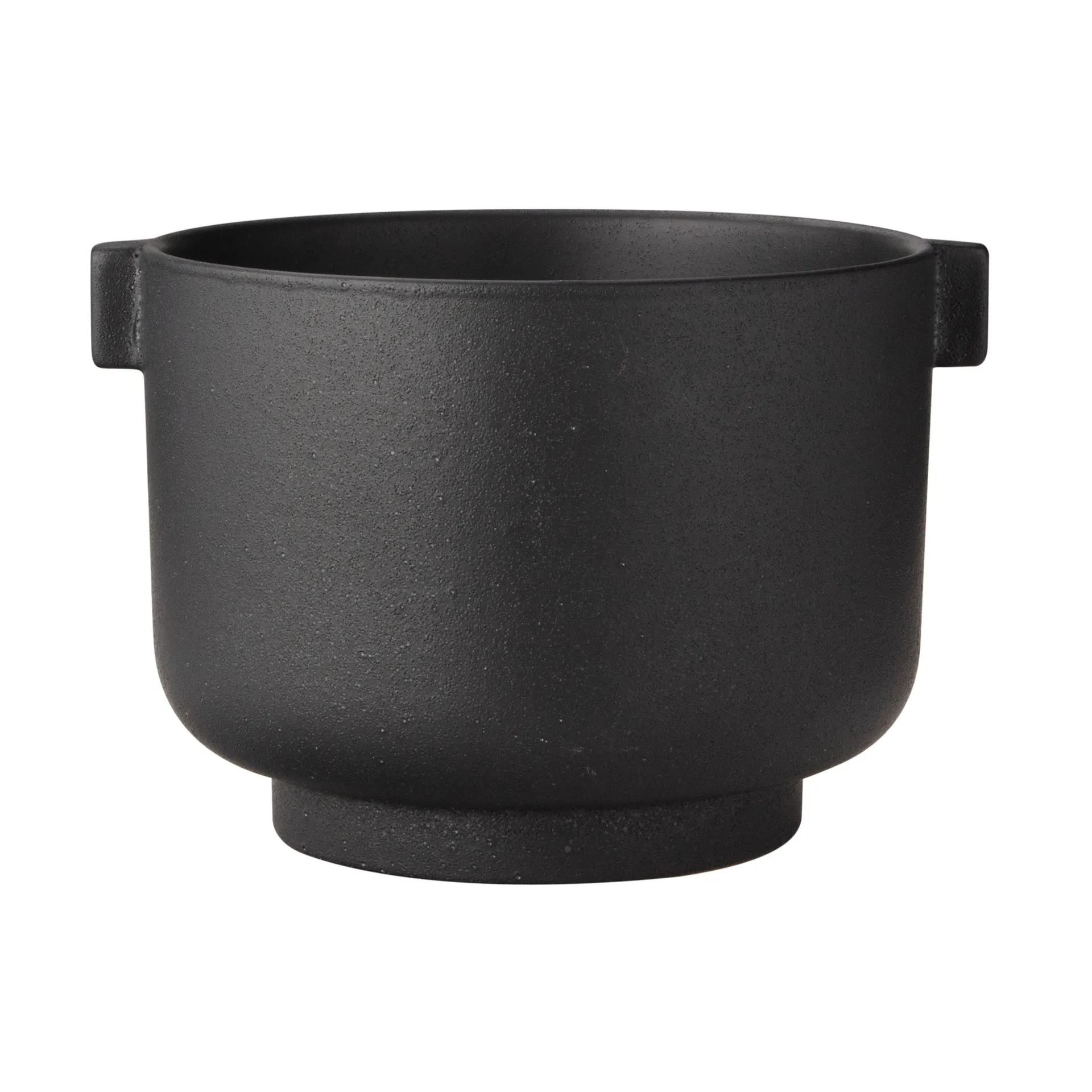 Ernst flower pot with handle black, h15 cm Ø19,5 cm ERNST