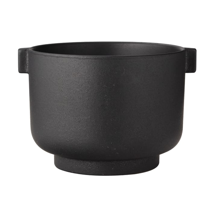 Ernst flower pot with handle black - h15 cm Ø19,5 cm - ERNST