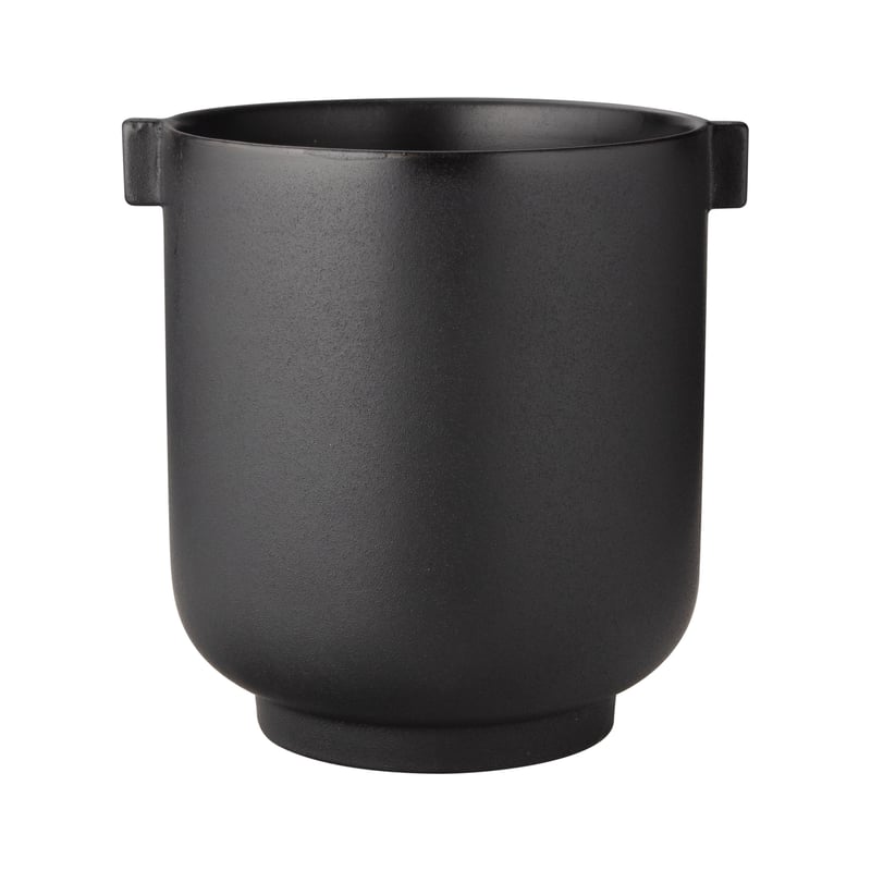 ERNST Ernst flower pot with handle black h22,5 cm Ø19 cm