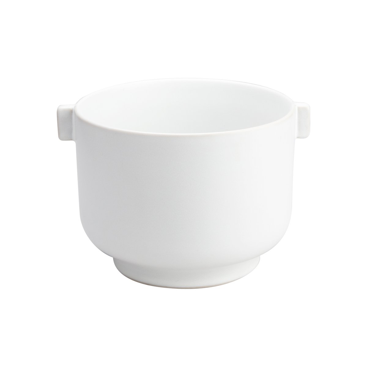 Ernst flower pot with handle white sand o19.5 cm 15 cm
