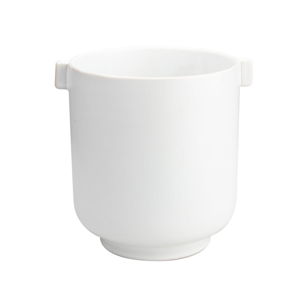 Ernst flower pot with handle white sand o19.5 cm 22,5 cm