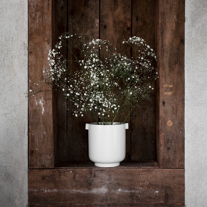 Ernst flower pot with handle white sand Ø19.5 cm - 22,5 cm - ERNST