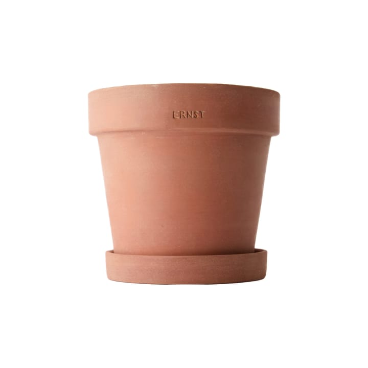 Ernst flower pot with saucer rustic terracotta - Ø17 cm - ERNST
