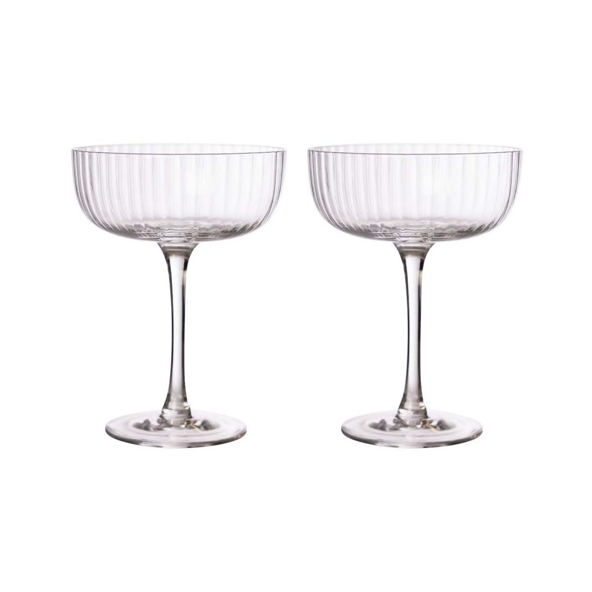 Ernst footed glass 2 pack Clear | Scandinavian Design | Drinking glasses & tumblers | Transparent