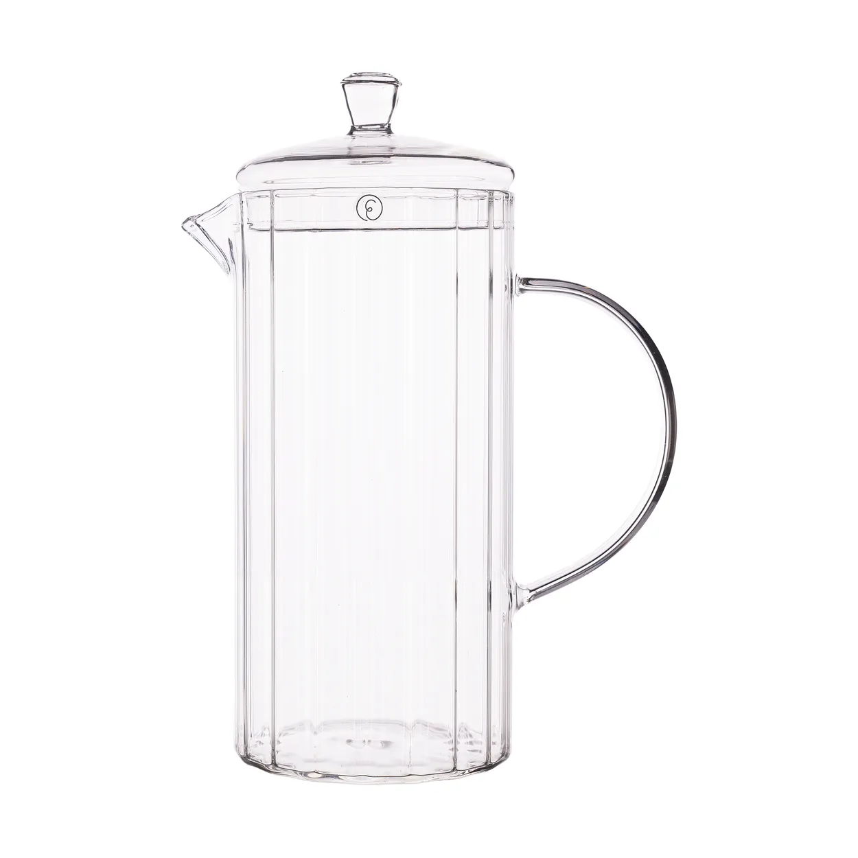 Ernst glass jug ribbed 1 L Clear | Scandinavian Design | Water jugs and carafes | Transparent