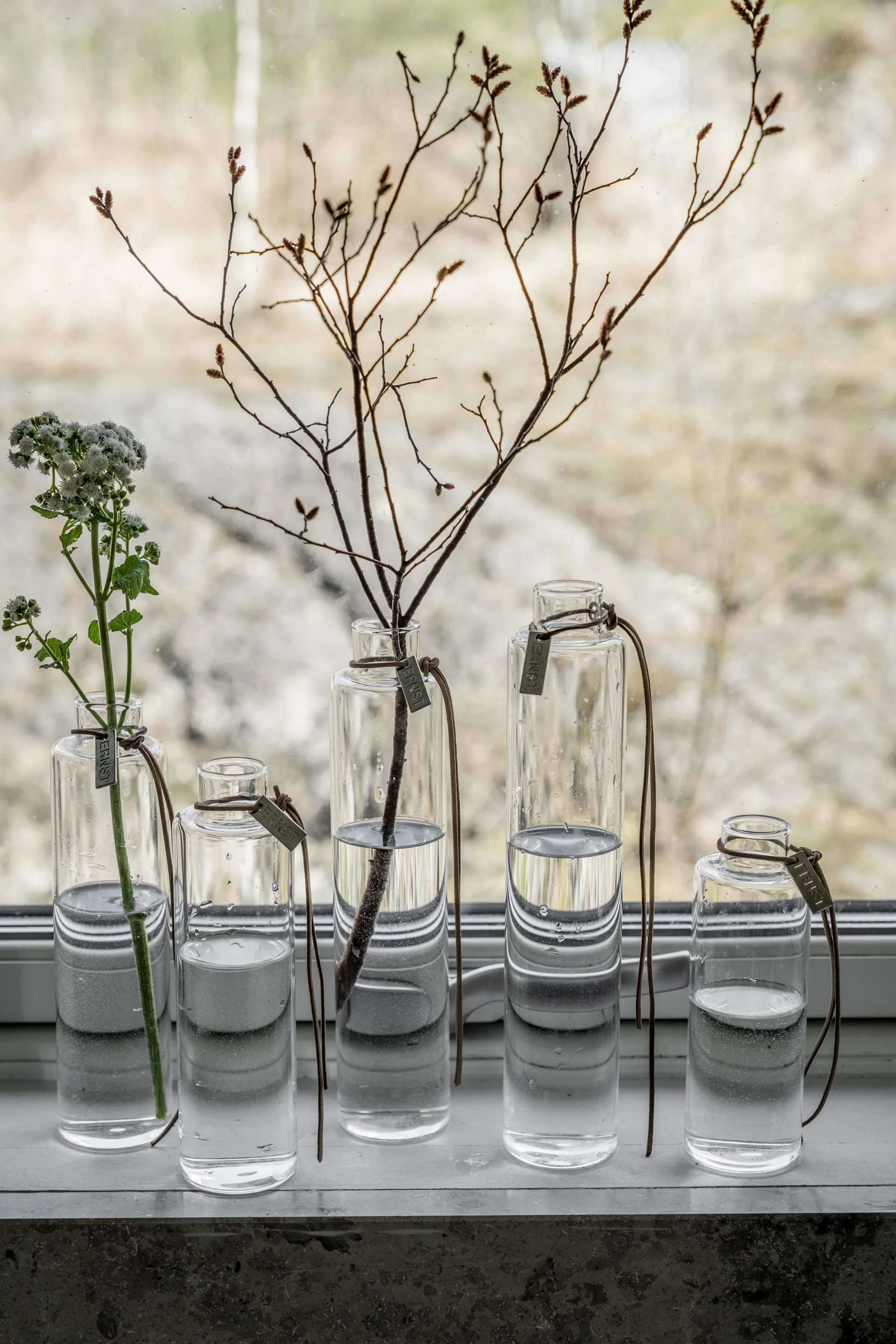 Ernst glass vase Ø5 cm, H 18 cm ERNST